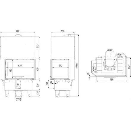 Каминная топка DEFRO HOME INTRA SM BP MINI G в Бресте