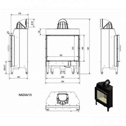 Каминная топка Kratki Nadia/13 в Бресте