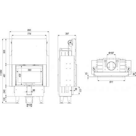 Каминная топка INTRA SM SLIM G в Бресте