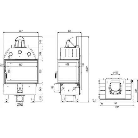 Каминная топка DEFRO HOME INTRA SM BL в Бресте