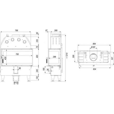 Каминная топка INTRA ME BP SLIM в Бресте