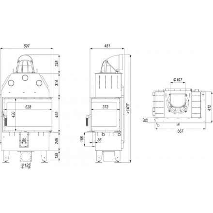 Каминная топка DEFRO HOME INTRA SM BL MINI в Бресте