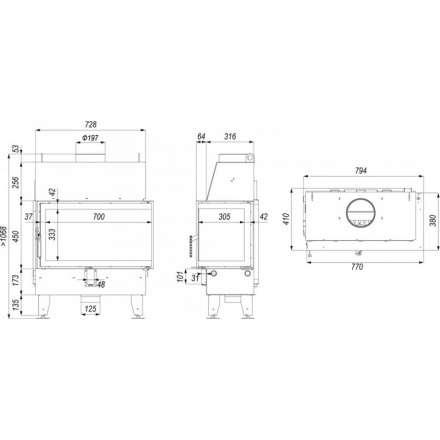 Каминная топка IMPULS ME BP в Бресте