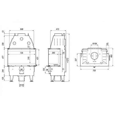 Каминная топка DEFRO HOME INTRA SM C в Бресте