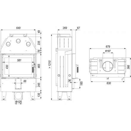 Каминная топка INTRA SM SLIM в Бресте