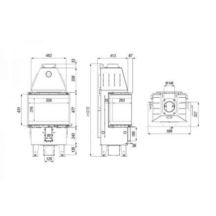 Каминная топка DEFRO HOME INTRA XSM C в Бресте