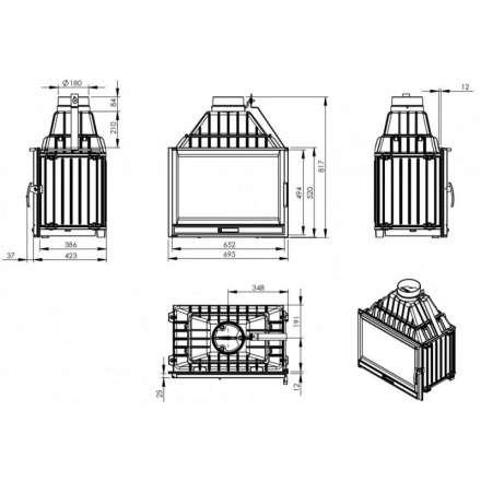 Каминная топка NORDflam Savona в Бресте