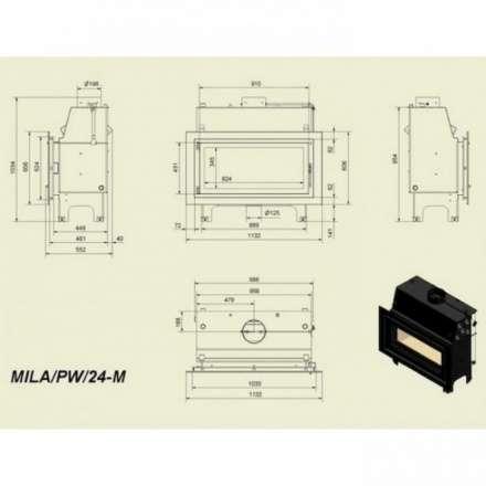 Каминная топка Kratki Mila/PW/24 в Бресте