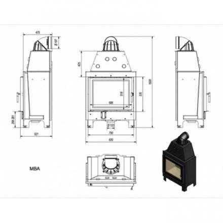 Каминная топка Kratki MBA в Бресте