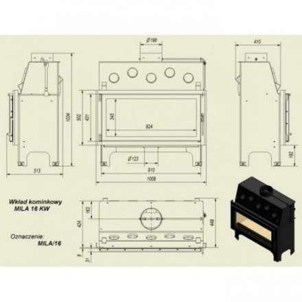 Каминная топка Kratki Mila в Бресте