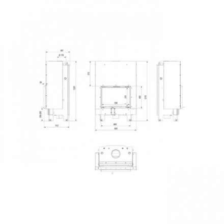 Каминная топка Kratki MBM/PW/10/W/G в Бресте