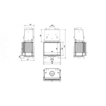 Каминная топка Kratki FRANEK/PW/12/W в Бресте