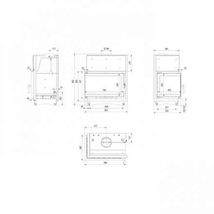 Каминная топка Kratki Oliwia/PW/BL/22/BS/W/Deco в Бресте