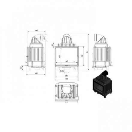 Каминная топка Kratki FRANEK/10 в Бресте