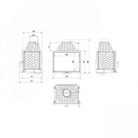Каминная топка Kratki Zosia 12 в Бресте