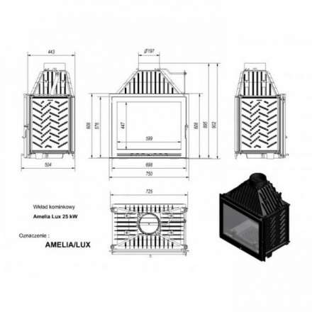 Каминная топка Kratki Amelia/LUX в Бресте