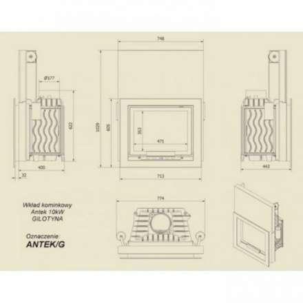 Каминная топка Kratki Antek/G в Бресте