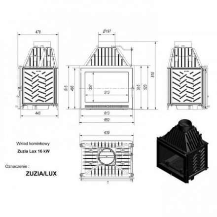 Каминная топка Kratki Zuzia/LUX в Бресте