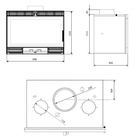 Каминная топка Ferguss FG753 с шибером в Бресте