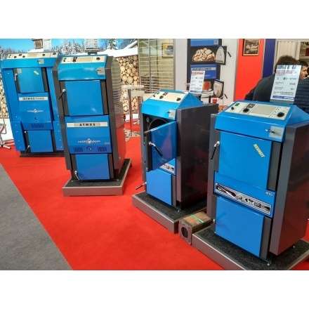 Твердотопливный котёл Atmos DC 32 S с горелкой и бункером Амазонка бай фото в Бресте