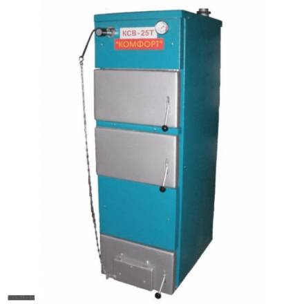 Твердотопливный котел Метромаш Комфорт КСВ-25Т с теплообменником Амазонка бай фото в Бресте
