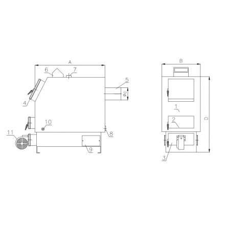 Твердотопливный котел РАТОН КОС-ТВ-45 в Бресте