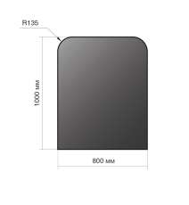 Лист напольный Везувий, 2мм, черный 1000*800*2 R135 в Бресте