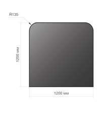 Лист напольный Везувий, 2мм, черный 1200*1200*2 R135 в Бресте