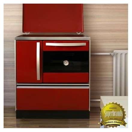 Плита на дровах MBS Thermo Royal 720 P3 (с водяным контуром) красная купить в Бресте