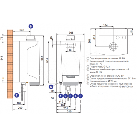 Конденсационный котел De Dietrich PMC-S 34/39 MI в Бресте