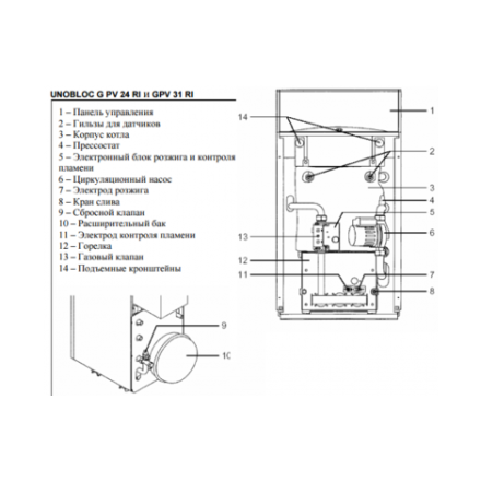 Газовый котел Ariston UNOBLOC G 38 RI в Бресте